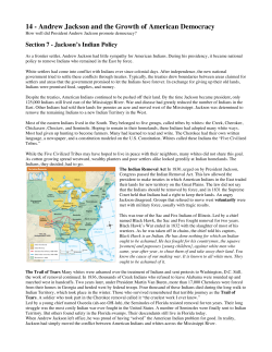 14 - Andrew Jackson and the Growth of American Democracy