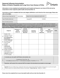Name of Long-Term Care Home - Region of Waterloo Public Health