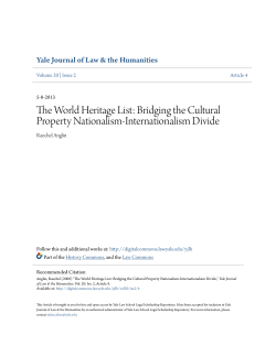 Bridging the Cultural Property Nationalism