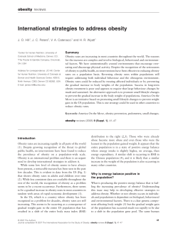International strategies to address obesity