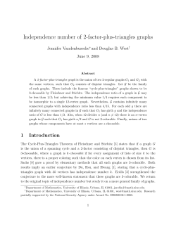 Independence number of 2-factor-plus-triangles graphs