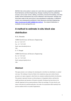 A method to estimate in-situ block size distribution