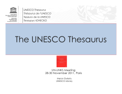 The UNESCO Thesaurus