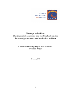 Hostage to Politics: The impact of sanctions and the blockade on the