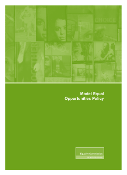Equal Opportunities Model Policy