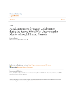 Racial Motivations for French Collaboration during the