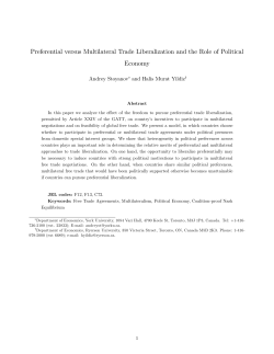 Preferential versus Multilateral Trade Liberalization