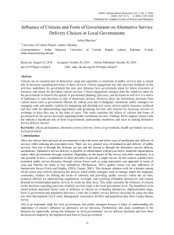 Influence of Citizens and Form of Government on Alternative Service