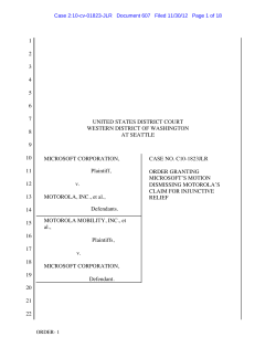Microsoft v Motorola