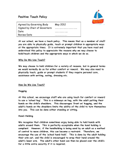 Positive Touch Policy - Brundall Primary School