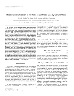 Direct Partial Oxidation of Methane to Synthesis Gas by Cerium Oxide