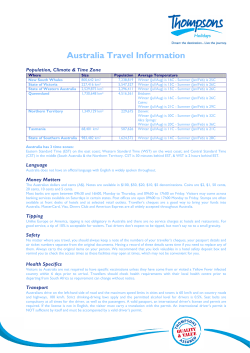 Australia Travel Information
