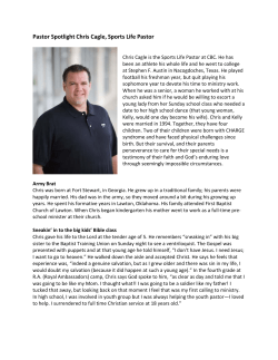 Pastor Spotlight Chris Cagle, Sports Life Pastor