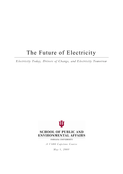 The Future of Electricity - Indiana University Bloomington