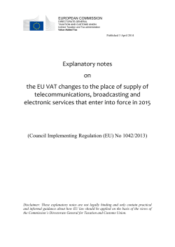 Explanatory notes - European Commission