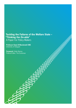 Tackling the Failures of the Welfare State