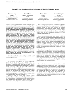 SimARC: An Ontology-driven Behavioural Model of Alcohol Abuse