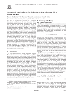 Atmospheric contribution to the dissipation of the gravitational tide of