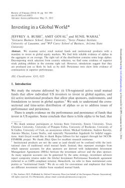 Investing in a Global World