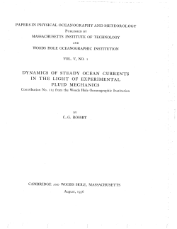 dynamics of steady ocean currents the light of