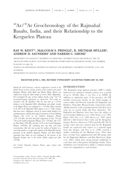 Geochronology of the Rajmahal Basalts, India