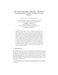 The Model Morphing Approach - Publikationsdatenbank der