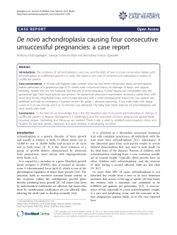 De novoachondroplasia causing four consecutive unsuccessful