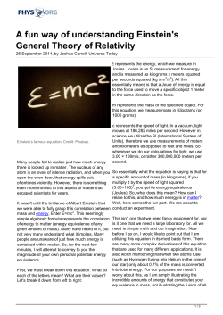 A fun way of understanding Einstein`s General Theory of