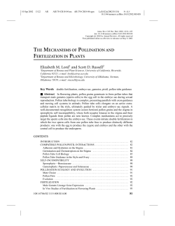 THE MECHANISMS OF POLLINATION AND FERTILIZATION IN