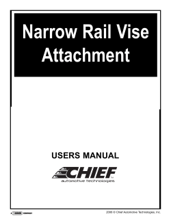 Narrow Rail Vise Attachment Users Manual