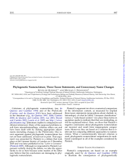 Phylogenetic Nomenclature, Three-Taxon