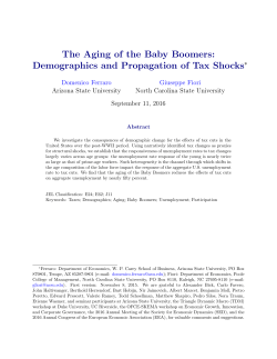 The Aging of the Baby Boomers - The Society of Labor Economists