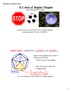 8.3 Area of Regular Polygons
