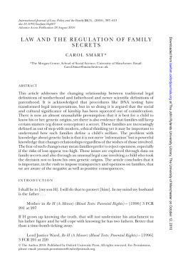 law and the regulation of family secrets