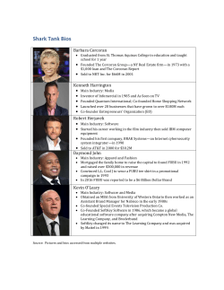 Shark Tank Bios