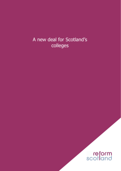 A new deal for Scotland`s colleges