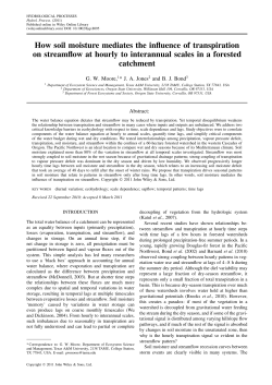 How soil moisture mediates the influence of transpiration on