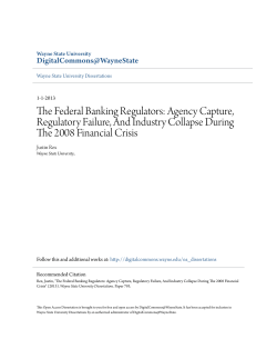 The Federal Banking Regulators: Agency Capture, Regulatory