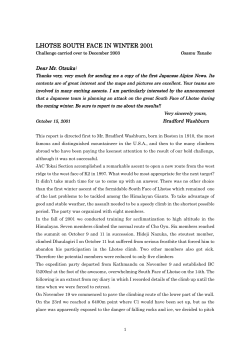 Lhotse South Face in winter, JAC Tokai 2001