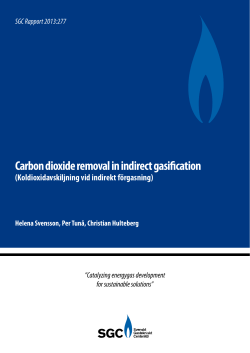 Carbon dioxide removal in indirect gasification