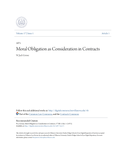 Moral Obligation as Consideration in Contracts