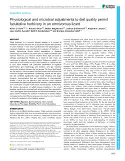 Physiological and microbial adjustments to diet quality permit