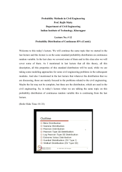 Probability Methods in Civil Engineering Prof. Rajib Maity
