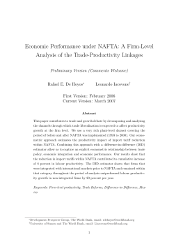 Economic Performance under NAFTA: A Firm-Level Analysis