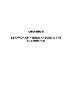 chapter iii behavior of hydrocarbons in the subsurface