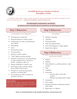 Step Policy - Foothill Horizons