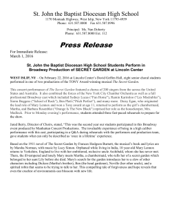 Press Release - St. John the Baptist Diocesan High School