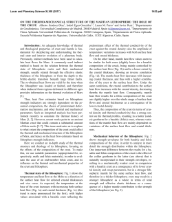 On the Thermo-Mechanical Structure of the Martian Lithosphere