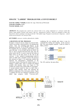 SIMATIC "LADDER" PROGRAM FOR A CONVEYOR BELT