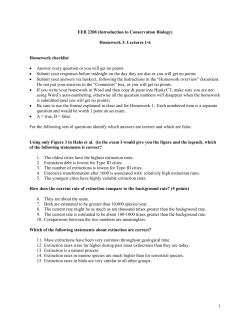 EEB 2208 (Introduction to Conservation Biology) Homework 3